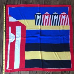 Vintage Symphony scarf summer cabanas square